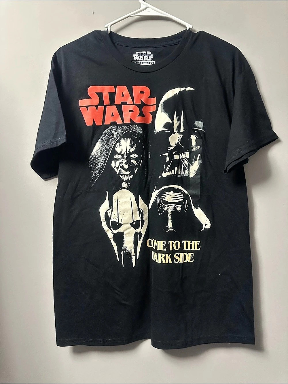 Star Wars Come to the Dark Side Villains T-Shirt Graphic Tee Black Medium